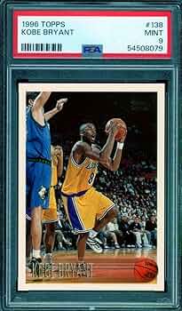 Amazon.com: Kobe Bryant Rookie Card 1996-97 Topps #138 PSA 9